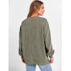 imageANRABESS Womens Oversized Sweatshirts Crewneck Corduroy Side Slit Pullover Sweaters 2025 Fall Long Sleeve Tunic Tops OutfitsAmry Green