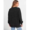 imageANRABESS Womens Oversized Sweatshirts Crewneck Corduroy Side Slit Pullover Sweaters 2025 Fall Long Sleeve Tunic Tops OutfitsBlack