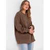 imageANRABESS Womens Oversized Sweatshirts Crewneck Corduroy Side Slit Pullover Sweaters 2025 Fall Long Sleeve Tunic Tops OutfitsCamel