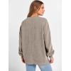 imageANRABESS Womens Oversized Sweatshirts Crewneck Corduroy Side Slit Pullover Sweaters 2025 Fall Long Sleeve Tunic Tops OutfitsKhaki
