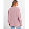 imageANRABESS Womens Oversized Sweatshirts Crewneck Corduroy Side Slit Pullover Sweaters 2025 Fall Long Sleeve Tunic Tops OutfitsPink