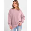imageANRABESS Womens Oversized Sweatshirts Crewneck Corduroy Side Slit Pullover Sweaters 2025 Fall Long Sleeve Tunic Tops OutfitsPink