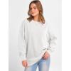 imageANRABESS Womens Oversized Sweatshirts Crewneck Corduroy Side Slit Pullover Sweaters 2025 Fall Long Sleeve Tunic Tops OutfitsWhite