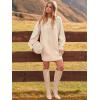 imageANRABESS Womens Sweater Dress Oversized Cable Knit Chunky Long Sleeve Short Dresses 2025 Fall Outfits Vacation Winter ClothesApricot