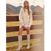 imageANRABESS Womens Sweater Dress Oversized Cable Knit Chunky Long Sleeve Short Dresses 2025 Fall Outfits Vacation Winter ClothesApricot