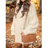 imageANRABESS Womens Sweater Dress Oversized Cable Knit Chunky Long Sleeve Short Dresses 2025 Fall Outfits Vacation Winter ClothesBeige