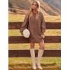 imageANRABESS Womens Sweater Dress Oversized Cable Knit Chunky Long Sleeve Short Dresses 2025 Fall Outfits Vacation Winter ClothesBrown