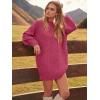 imageANRABESS Womens Sweater Dress Oversized Cable Knit Chunky Long Sleeve Short Dresses 2025 Fall Outfits Vacation Winter ClothesCherry