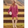 imageANRABESS Womens Sweater Dress Oversized Cable Knit Chunky Long Sleeve Short Dresses 2025 Fall Outfits Vacation Winter ClothesCherry