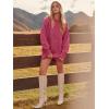 imageANRABESS Womens Sweater Dress Oversized Cable Knit Chunky Long Sleeve Short Dresses 2025 Fall Outfits Vacation Winter ClothesCherry