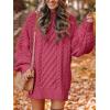 imageANRABESS Womens Sweater Dress Oversized Cable Knit Chunky Long Sleeve Short Dresses 2025 Fall Outfits Vacation Winter ClothesCherry