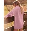 imageANRABESS Womens Sweater Dress Oversized Cable Knit Chunky Long Sleeve Short Dresses 2025 Fall Outfits Vacation Winter ClothesRed Pink