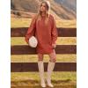 imageANRABESS Womens Sweater Dress Oversized Cable Knit Chunky Long Sleeve Short Dresses 2025 Fall Outfits Vacation Winter ClothesRust Orange