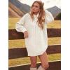 imageANRABESS Womens Sweater Dress Oversized Cable Knit Chunky Long Sleeve Short Dresses 2025 Fall Outfits Vacation Winter ClothesWhite