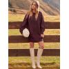 imageANRABESS Womens Sweater Dress Oversized Cable Knit Chunky Long Sleeve Short Dresses 2025 Fall Outfits Vacation Winter ClothesWine Red