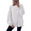 imageANRABESS Women Oversized Long Sleeve Sweatshirts Crewneck Side Slit Loose Teen Girl Pullover Top 2025 Fall Y2K Trendy OutfitsWhite