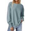 imageANRABESS Womens Long Sleeve Shirts Crewneck Oversized Tops Casual 2025 Fall Trendy TShirts Tee Blouse with Pockets ClothesLake