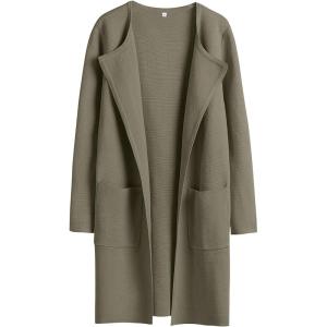 imageANRABESS Womens Cardigan Sweater Open Front Knit Long Coatigan Dressy Casual Jacket Coat 2025 Fall Outfits Classy ClothesOlive Green