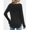 imageANRABESS Hoodies for Women Long Sleeve Shirts Ribbed Knit Loose Fit Pullover Sweatshirts 2025 Fall Casual Hooded Sweater TopBlack
