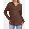 imageANRABESS Hoodies for Women Long Sleeve Shirts Ribbed Knit Loose Fit Pullover Sweatshirts 2025 Fall Casual Hooded Sweater TopBrown