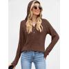 imageANRABESS Hoodies for Women Long Sleeve Shirts Ribbed Knit Loose Fit Pullover Sweatshirts 2025 Fall Casual Hooded Sweater TopBrown