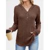imageANRABESS Hoodies for Women Long Sleeve Shirts Ribbed Knit Loose Fit Pullover Sweatshirts 2025 Fall Casual Hooded Sweater TopBrown