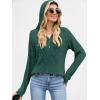 imageANRABESS Hoodies for Women Long Sleeve Shirts Ribbed Knit Loose Fit Pullover Sweatshirts 2025 Fall Casual Hooded Sweater TopGreen