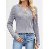imageANRABESS Hoodies for Women Long Sleeve Shirts Ribbed Knit Loose Fit Pullover Sweatshirts 2025 Fall Casual Hooded Sweater TopGrey