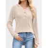 imageANRABESS Hoodies for Women Long Sleeve Shirts Ribbed Knit Loose Fit Pullover Sweatshirts 2025 Fall Casual Hooded Sweater TopLight Khaki