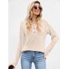 imageANRABESS Hoodies for Women Long Sleeve Shirts Ribbed Knit Loose Fit Pullover Sweatshirts 2025 Fall Casual Hooded Sweater TopLight Khaki