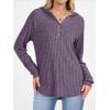 imageANRABESS Hoodies for Women Long Sleeve Shirts Ribbed Knit Loose Fit Pullover Sweatshirts 2025 Fall Casual Hooded Sweater TopPurple