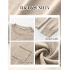 imageANRABESS Oversized Sweaters for Women Casual Crewneck Knit Lightweight Chest Pocket Pullover Top 2025 Fall Travel OutfitsAlmond