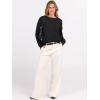 imageANRABESS Oversized Sweaters for Women Casual Crewneck Knit Lightweight Chest Pocket Pullover Top 2025 Fall Travel OutfitsBlack