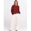 imageANRABESS Oversized Sweaters for Women Casual Crewneck Knit Lightweight Chest Pocket Pullover Top 2025 Fall Travel OutfitsBrick Red
