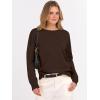 imageANRABESS Oversized Sweaters for Women Casual Crewneck Knit Lightweight Chest Pocket Pullover Top 2025 Fall Travel OutfitsCoffee