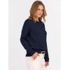 imageANRABESS Oversized Sweaters for Women Casual Crewneck Knit Lightweight Chest Pocket Pullover Top 2025 Fall Travel OutfitsNavy Blue