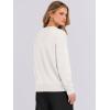 imageANRABESS Oversized Sweaters for Women Casual Crewneck Knit Lightweight Chest Pocket Pullover Top 2025 Fall Travel OutfitsOffwhite
