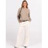 imageANRABESS Oversized Sweaters for Women Casual Crewneck Knit Lightweight Chest Pocket Pullover Top 2025 Fall Travel OutfitsWarm Khaki