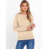 imageANRABESS Sweater for Women Long Sleeve Crewneck 2025 Fall Winter Soft Loose Fit Basic Knit Pullover Sweaters Top OutfitsAlmond