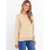 imageANRABESS Sweater for Women Long Sleeve Crewneck 2025 Fall Winter Soft Loose Fit Basic Knit Pullover Sweaters Top OutfitsAlmond