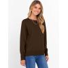 imageANRABESS Sweater for Women Long Sleeve Crewneck 2025 Fall Winter Soft Loose Fit Basic Knit Pullover Sweaters Top OutfitsCoffee