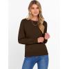 imageANRABESS Sweater for Women Long Sleeve Crewneck 2025 Fall Winter Soft Loose Fit Basic Knit Pullover Sweaters Top OutfitsCoffee