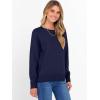 imageANRABESS Sweater for Women Long Sleeve Crewneck 2025 Fall Winter Soft Loose Fit Basic Knit Pullover Sweaters Top OutfitsNavy Blue