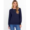 imageANRABESS Sweater for Women Long Sleeve Crewneck 2025 Fall Winter Soft Loose Fit Basic Knit Pullover Sweaters Top OutfitsNavy Blue