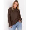 imageANRABESS Sweaters for Women 2025 Fall Long Sleeve Casual Loose Fit Knitted High Low Hem Basic Pullover Sweater TopsCoffee