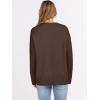 imageANRABESS Sweaters for Women 2025 Fall Long Sleeve Casual Loose Fit Knitted High Low Hem Basic Pullover Sweater TopsCoffee