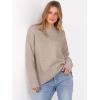 imageANRABESS Sweaters for Women 2025 Fall Long Sleeve Casual Loose Fit Knitted High Low Hem Basic Pullover Sweater TopsKhaki