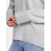 imageANRABESS Sweaters for Women 2025 Fall Long Sleeve Casual Loose Fit Knitted High Low Hem Basic Pullover Sweater TopsLight Grey