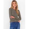 imageANRABESS Sweaters for Women Long Sleeve Crewneck Fitted Business Casual Pullover Tops 2025 Fall Outfits with Button CuffCamel