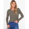 imageANRABESS Sweaters for Women Long Sleeve Crewneck Fitted Business Casual Pullover Tops 2025 Fall Outfits with Button CuffCamel